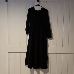 Black Maxi Dress Long Sleeve
